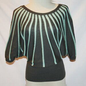Cut25 Gray Seafoam Striped Batwing Sweater Top X-Small
